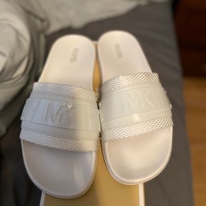 Michael Kors Penny Slide Net Mesh White